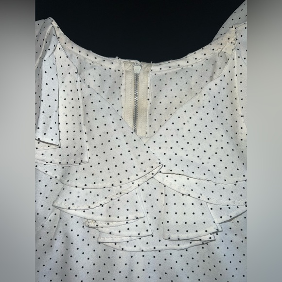Gay Gibson Vintage 1960’s Top With Ruffle top, polka dots & full back zipper EUC - Picture 2 of 10